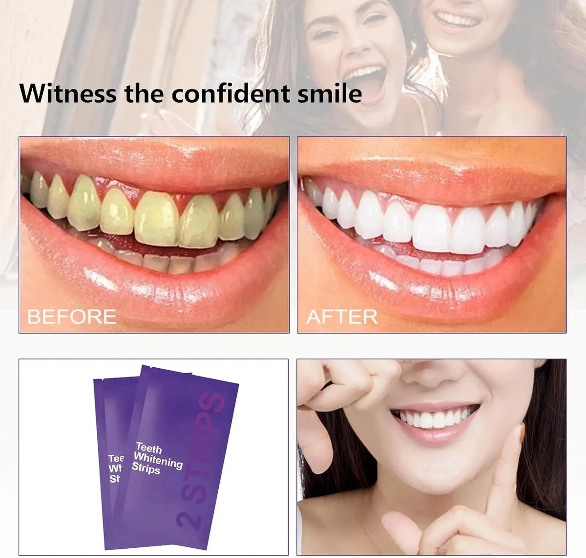7/14pcs Purple Teeth Whitening Kit – Remove Plaque & Stains Instant Color Corrector Yellow Teeth Oral Hygiene Care for Women Men