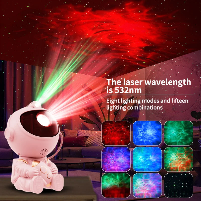 LED Galaxy Star Projector – Astronaut Starry Sky Night Light