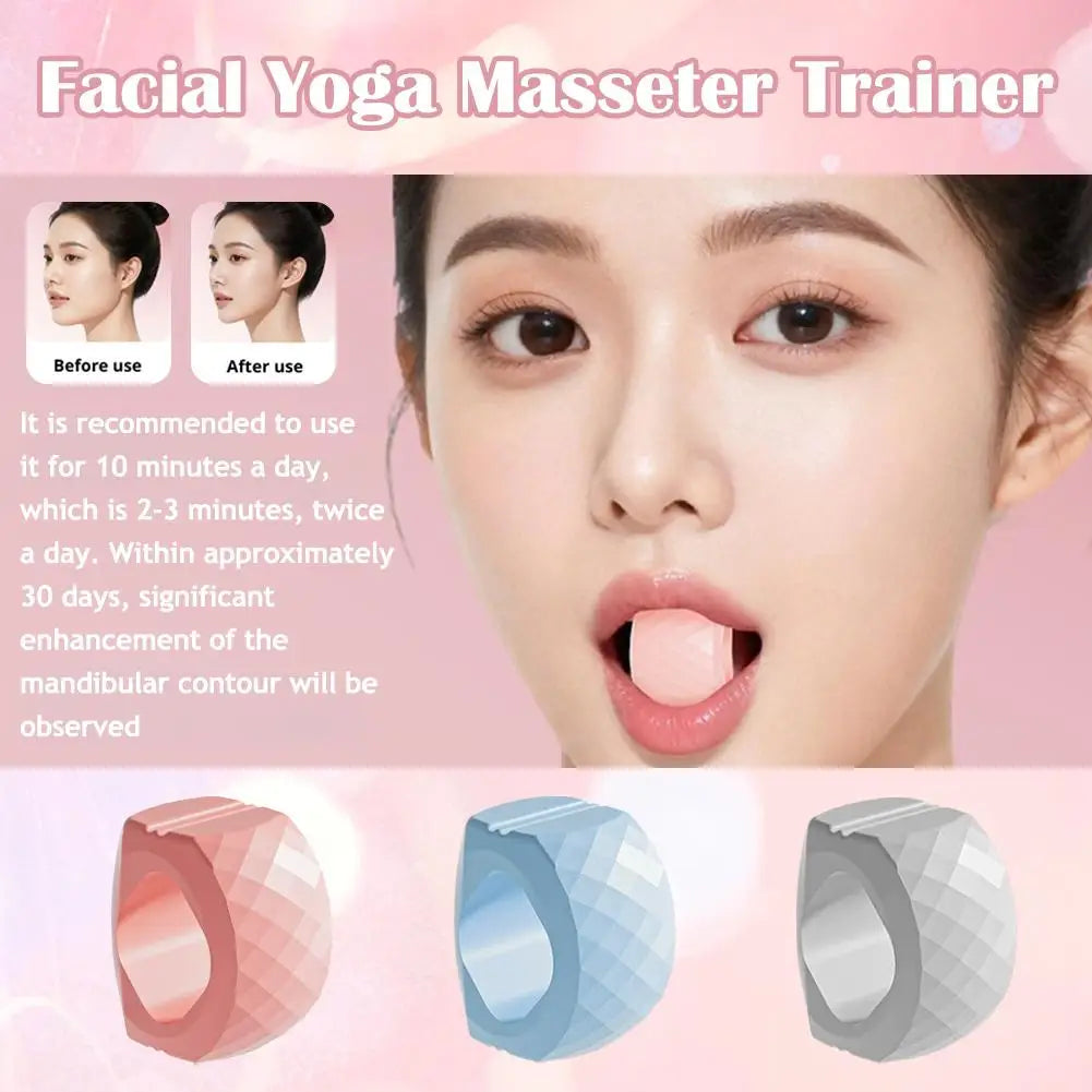Jaw Exerciser for Women Double Chin Reducer Facial Yoga for Skin Tighten Firm,Face Exerciser Jawline Shaper Silicone Jaw Trainer