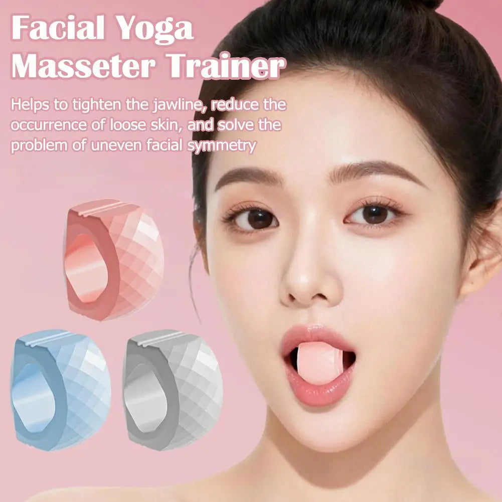 Jaw Exerciser for Women Double Chin Reducer Facial Yoga for Skin Tighten Firm,Face Exerciser Jawline Shaper Silicone Jaw Trainer