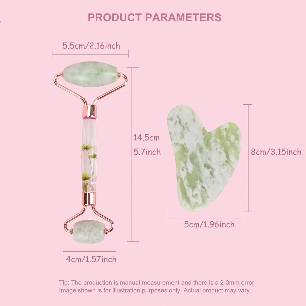 Gua Sha&Jade Roller Set Natural Jade Massager For Face Neck Body Care Beauty Health Skin Care Tools Facial Slim Lift Scraping