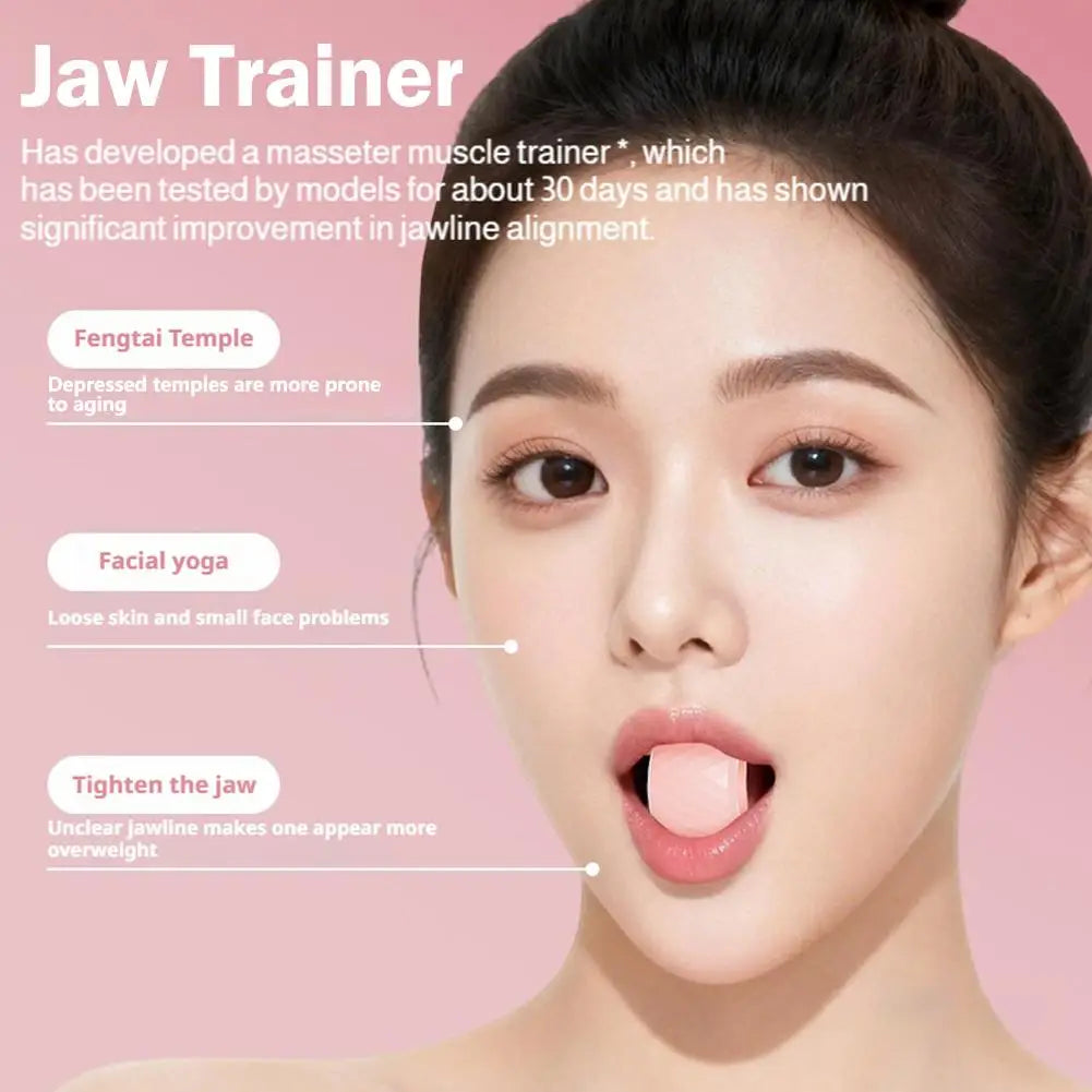 Jaw Exerciser for Women Double Chin Reducer Facial Yoga for Skin Tighten Firm,Face Exerciser Jawline Shaper Silicone Jaw Trainer