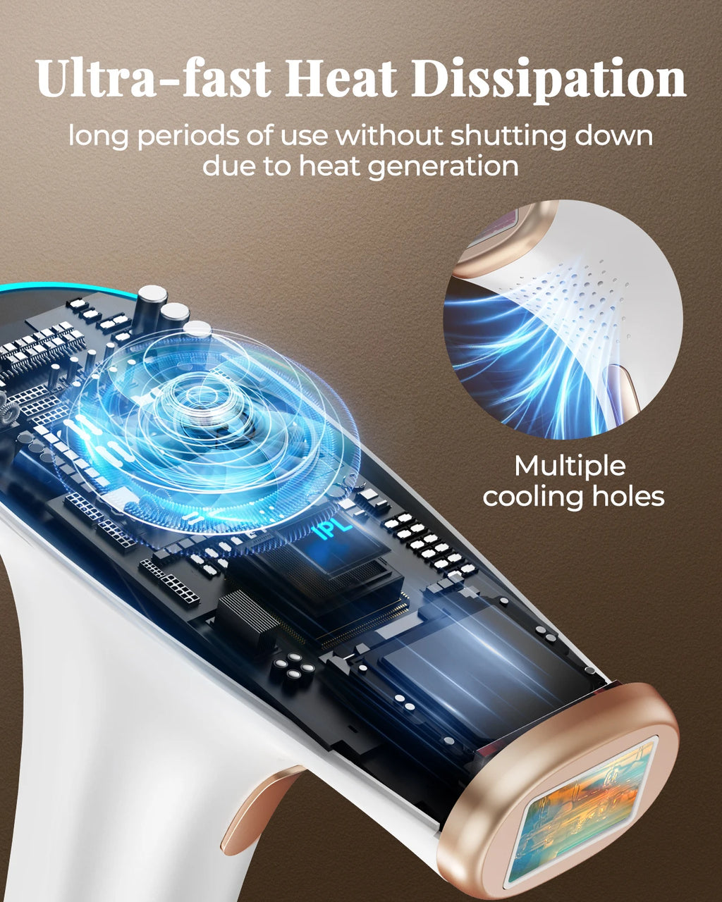 IPL Hair Removal Device 999900 Flashes Dual Modes Permanent Epilator HR/RA/ SC 3 in 1 Whole Body Treament Home Use for Women Men