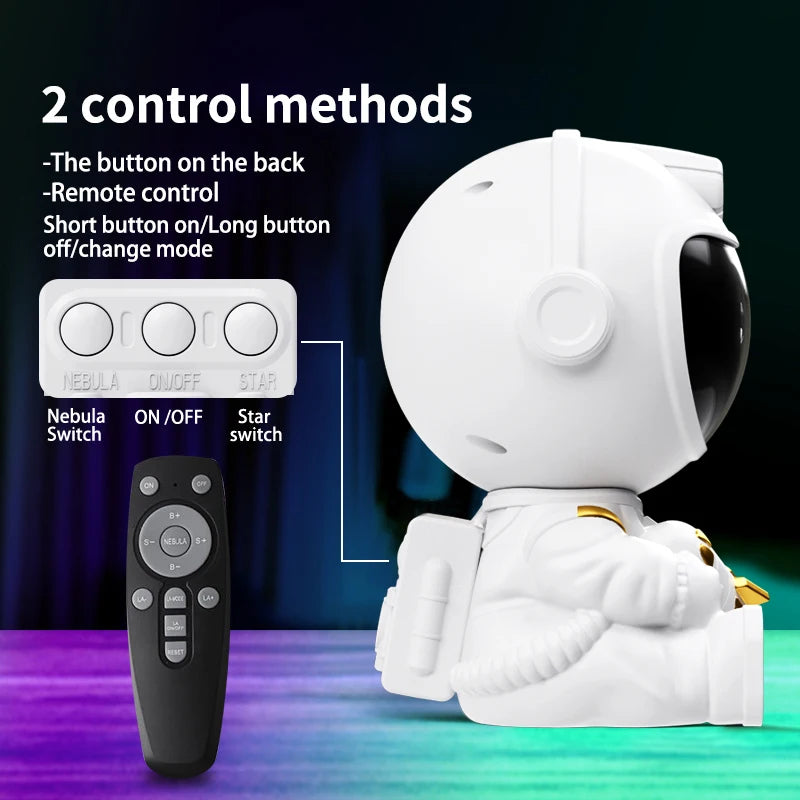 LED Galaxy Star Projector – Astronaut Starry Sky Night Light