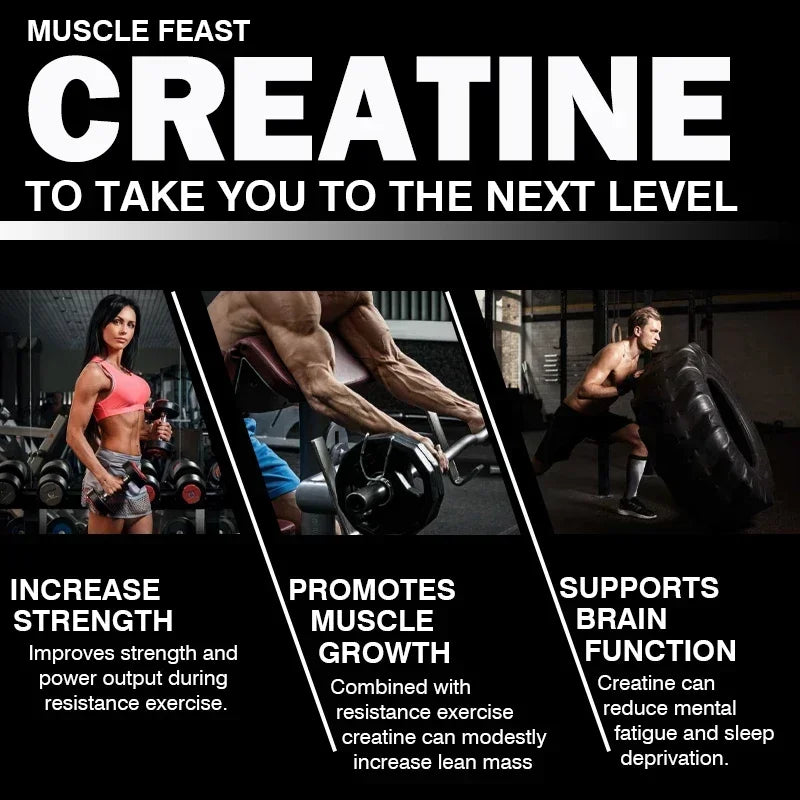 Creatine Monohydrate - Improves Athletic Performance, Strength, Endurance and Muscle BuildingSupplements